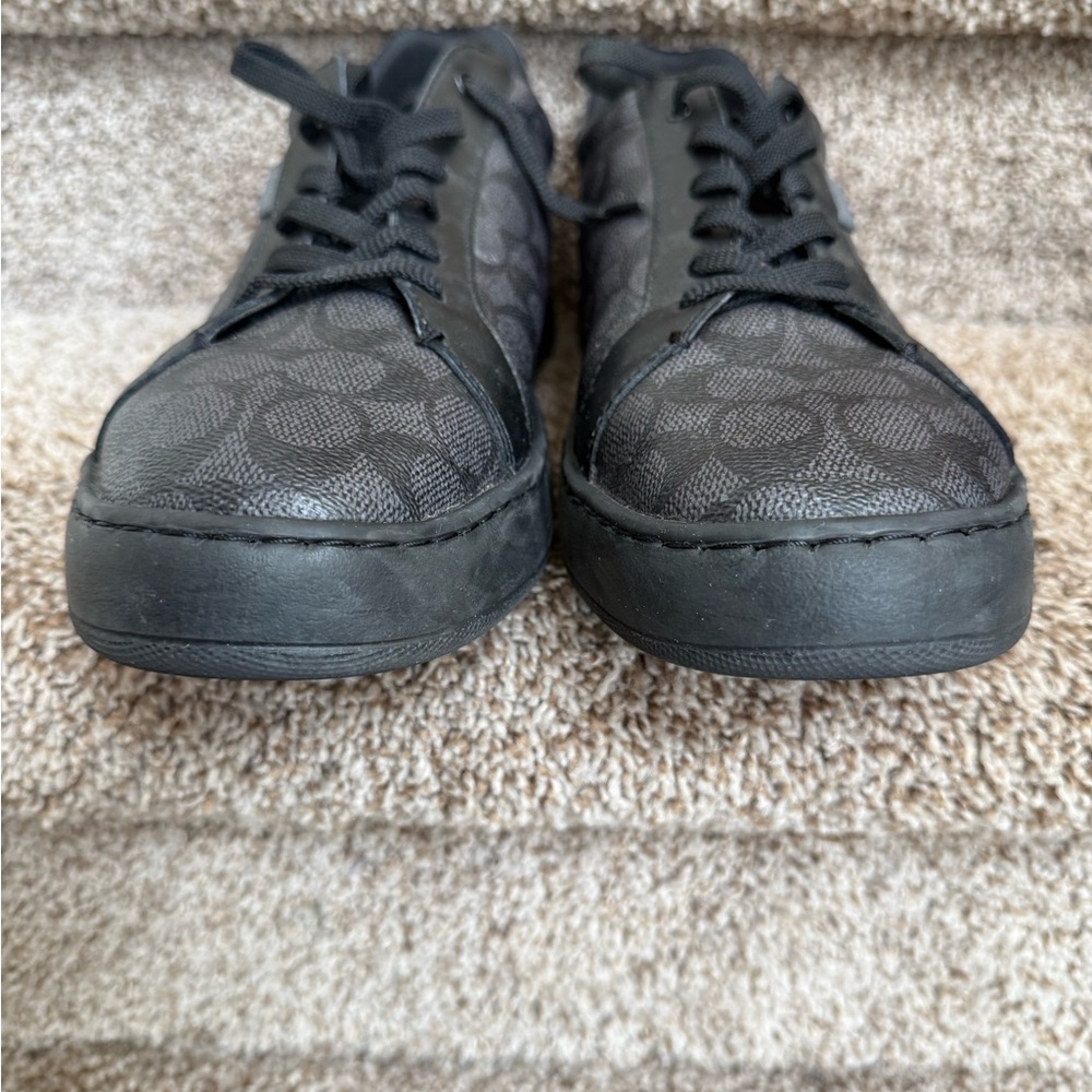 Coach CG999 Men's Black Patterned Monogram Leather Sneakers - Picture 10 of 16